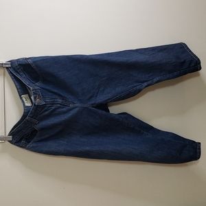 L.L. Bean clam digger style blue jeans, vintage, size 10 petite.